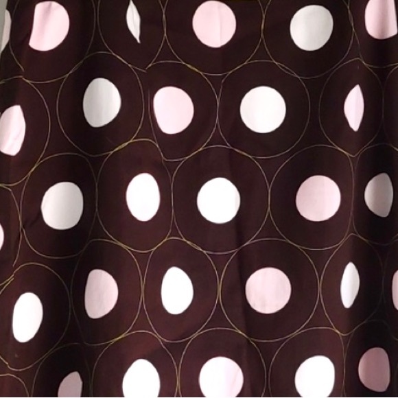 3/$25 Sale! Vintage Talbots Brown A-line skirt with green ribbon belt. - Picture 3 of 4